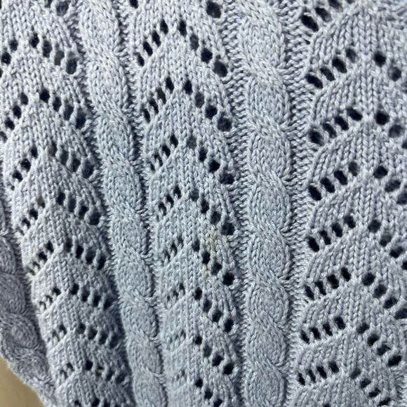 twist back POINTELLE KNIT crop sweater - Picture 4 of 7